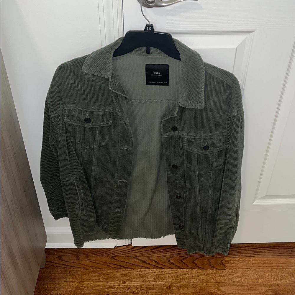 Zara Green Corduroy Jacket